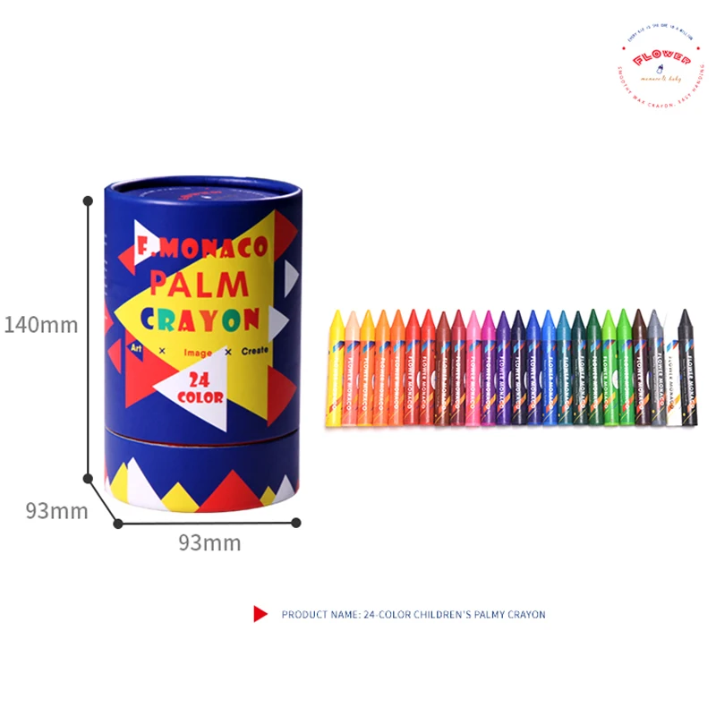Flower Monaco Jumbo Crayons for Toddlers, Non Toxic, Easy to Hold Large  Crayons for Kids, Safe for Babies and Children