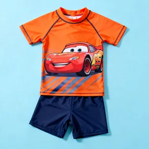 Oeko Tex Summer Custom Car Print Quick Dry Breathable Eco-Friendly Spandex/Polyester Toddler Boy Stretch Swimsuit Shorts