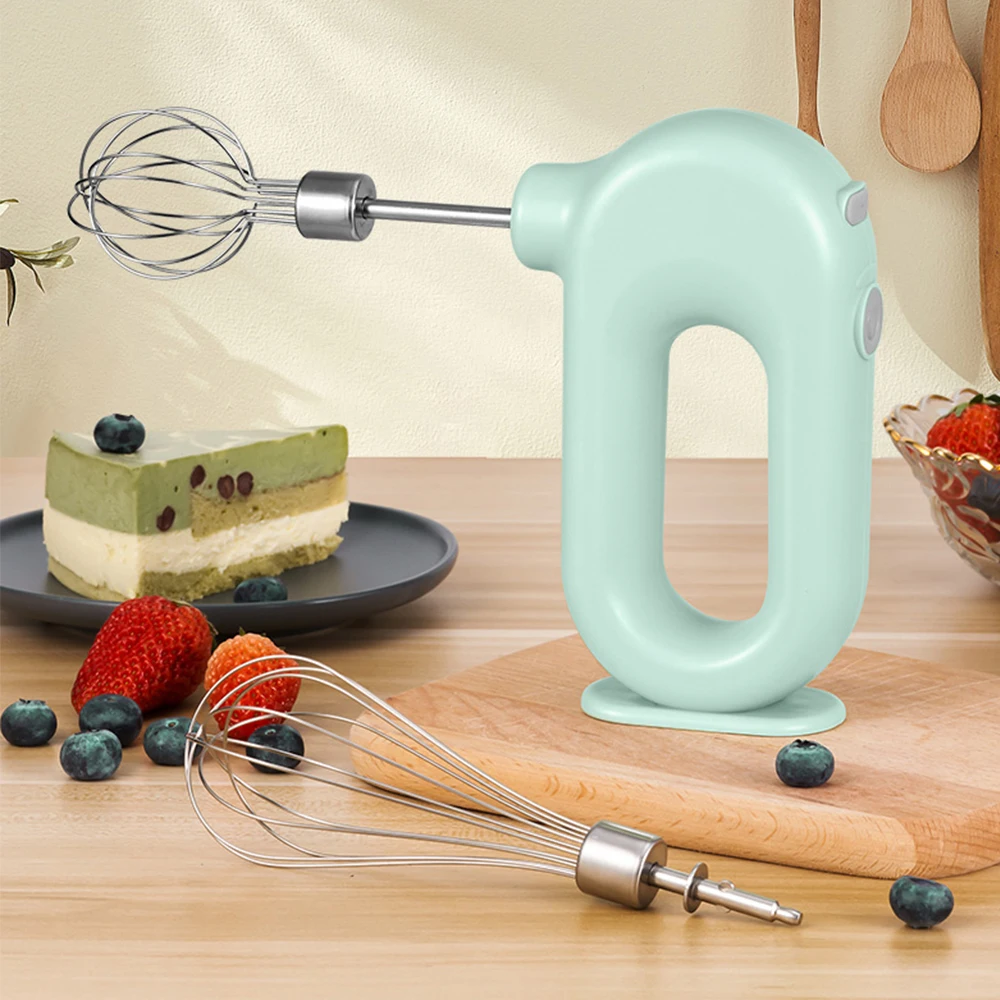 2021 New Wireless Portable Food Blender 4 Speeds High Power Dough Blender Egg Beater Hand Mixer Wireless Electric Egg Whisk