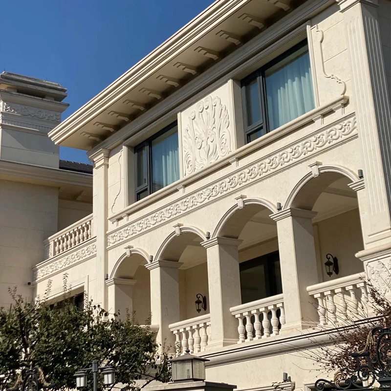 Natural Stone Portuguese Beige Limestone Modern Polished Limestone Wall Cladding Stone for Church & Villa