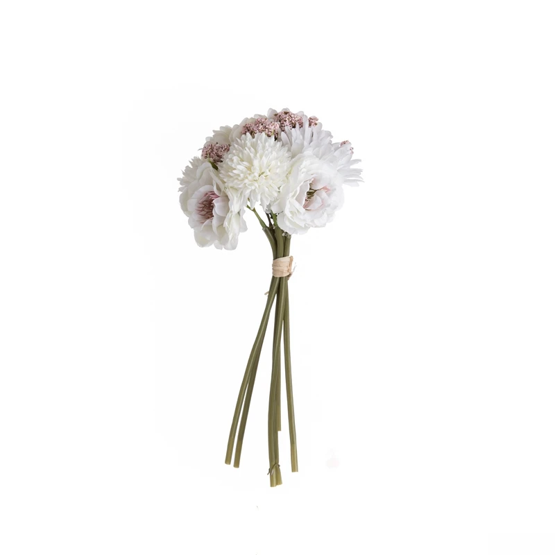 Mw83501 Cheap Artificial Fabric Gerbera Dandelion Rose Bouquet For Home