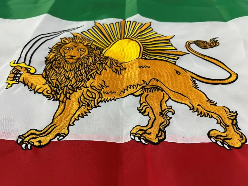 Bandiera Iran 90x150 Cm, Resistente Per Esterni, Con Doppia Cucitura E Occhielli In Ottone