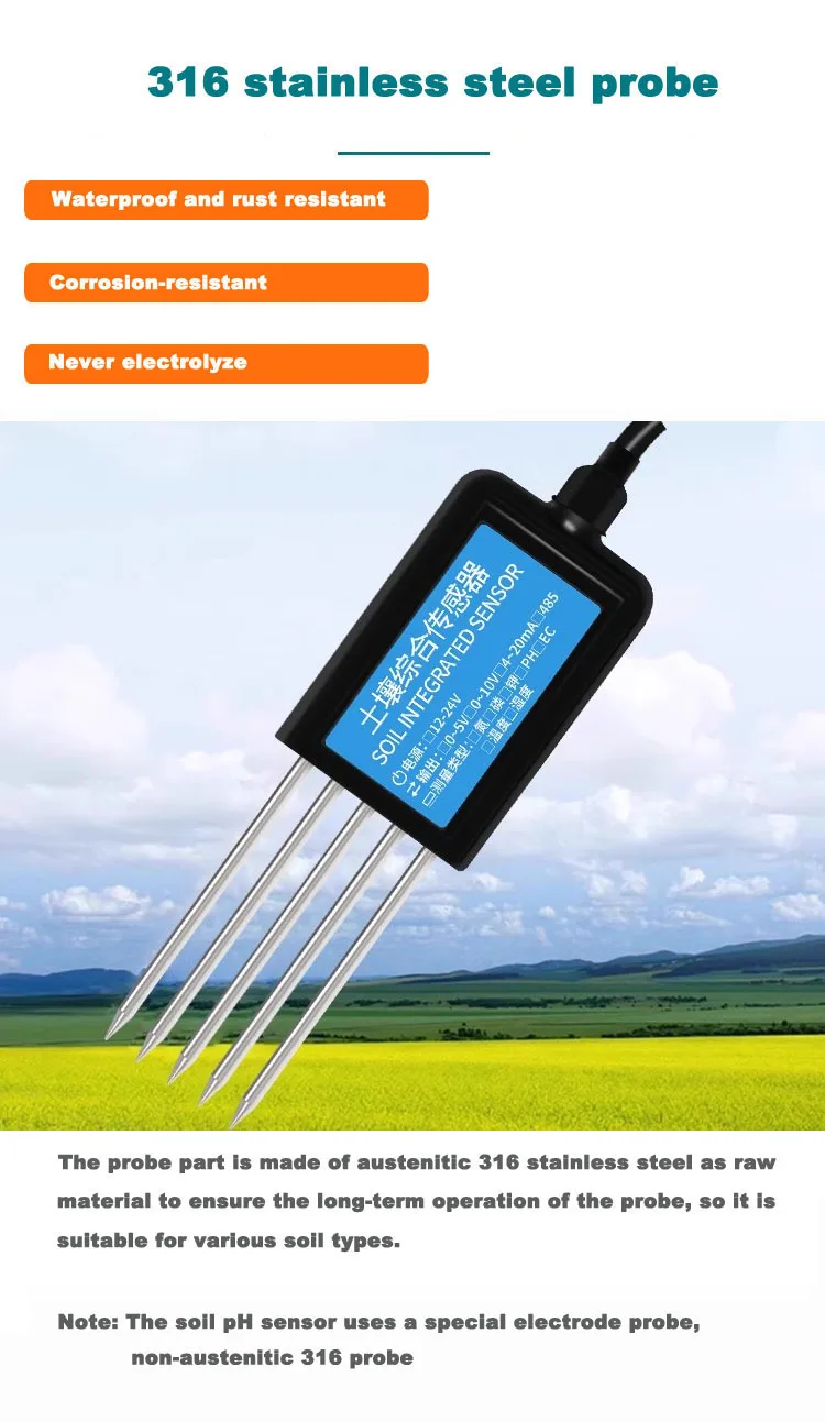 Soil Moisture Detection Sensor,Temperature,Humidity,Nitrogen,Phosphorus ...