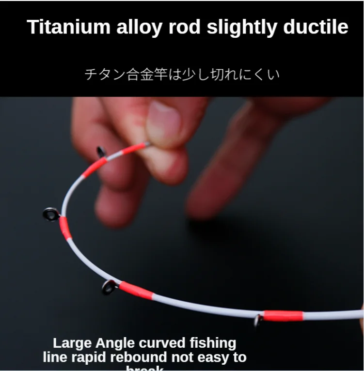 Alpha Pesca Ultra Light Carbon Ice Fishing Squid Fishing Rod with Titanium Tip for Lake Stream River