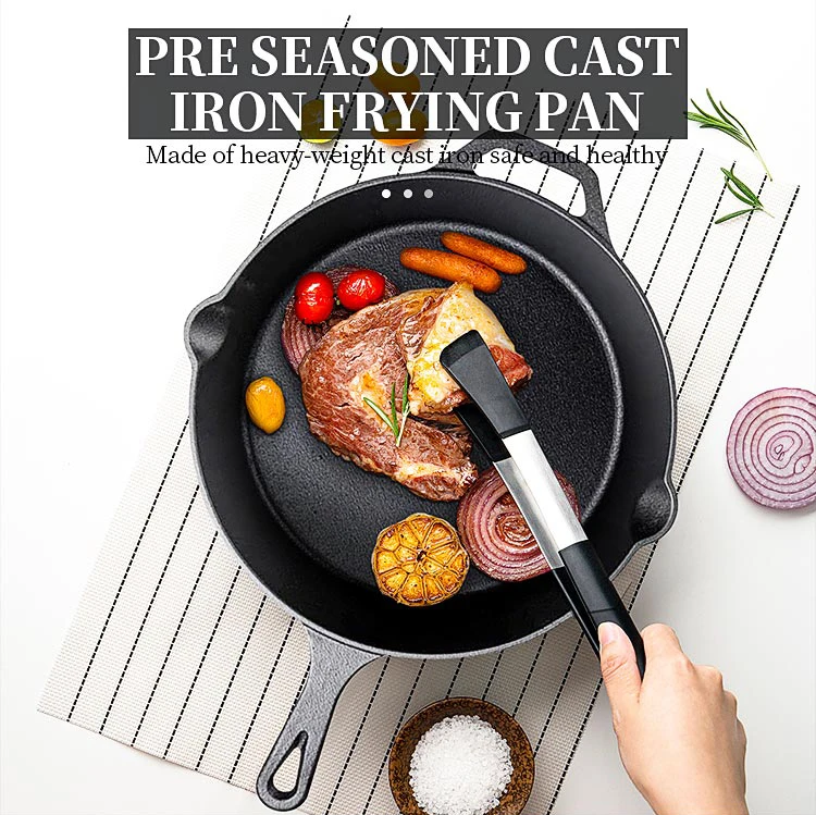 Wholesale cast iron oyster grill roasting pan, Pre-seasoned