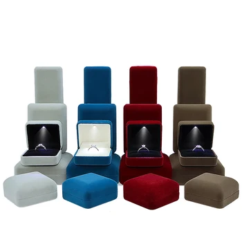 Custom Made Luxury led light ring box Jewelry BoxPendant Bracelet Earring Jewelry boxes