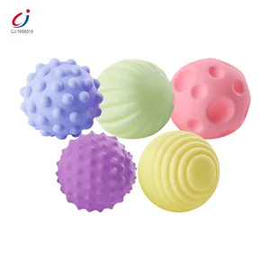 Chengji Child Safety Education Toys Kids PVC Basic Tactile Training Soft Sensory Silicone Baby Pinch Ball