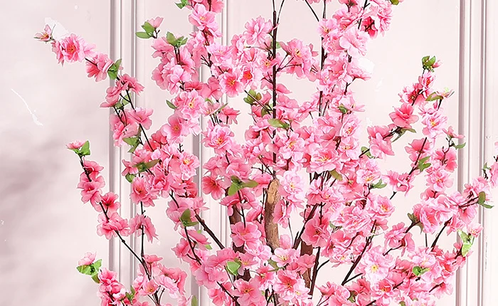Custom 168CM Height Peach Blossom Tree Artificial Peach Blossom Flower Tree Silk Flower Tree