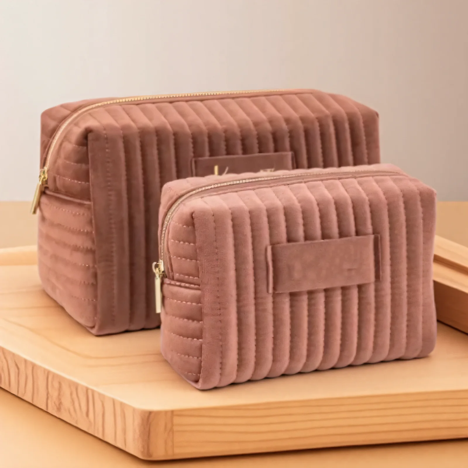 Fashion Velvet Travel Cosmetic Purse Storage Bag Women Female Makeup  Organizer Lipstick Handbags Toiletry Pouch Bag Pencil Cases