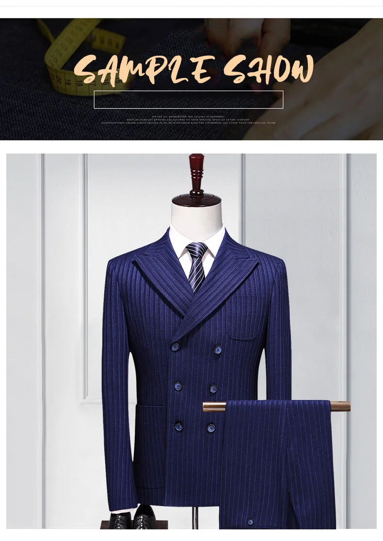 Suit Custom Slim Fit Blazer 3 Pcs Twopiece Set Wedding Formal Peaked