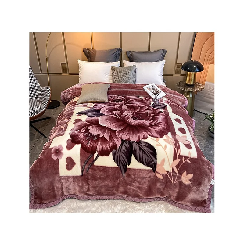 Cheap King Size Flower Mink Winter Korean Blanket Manufacturers