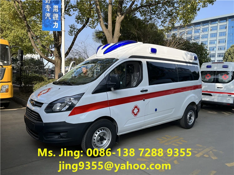 2023年ホットセール中国製救急車4x2車両救急車6人乗りモニタリング