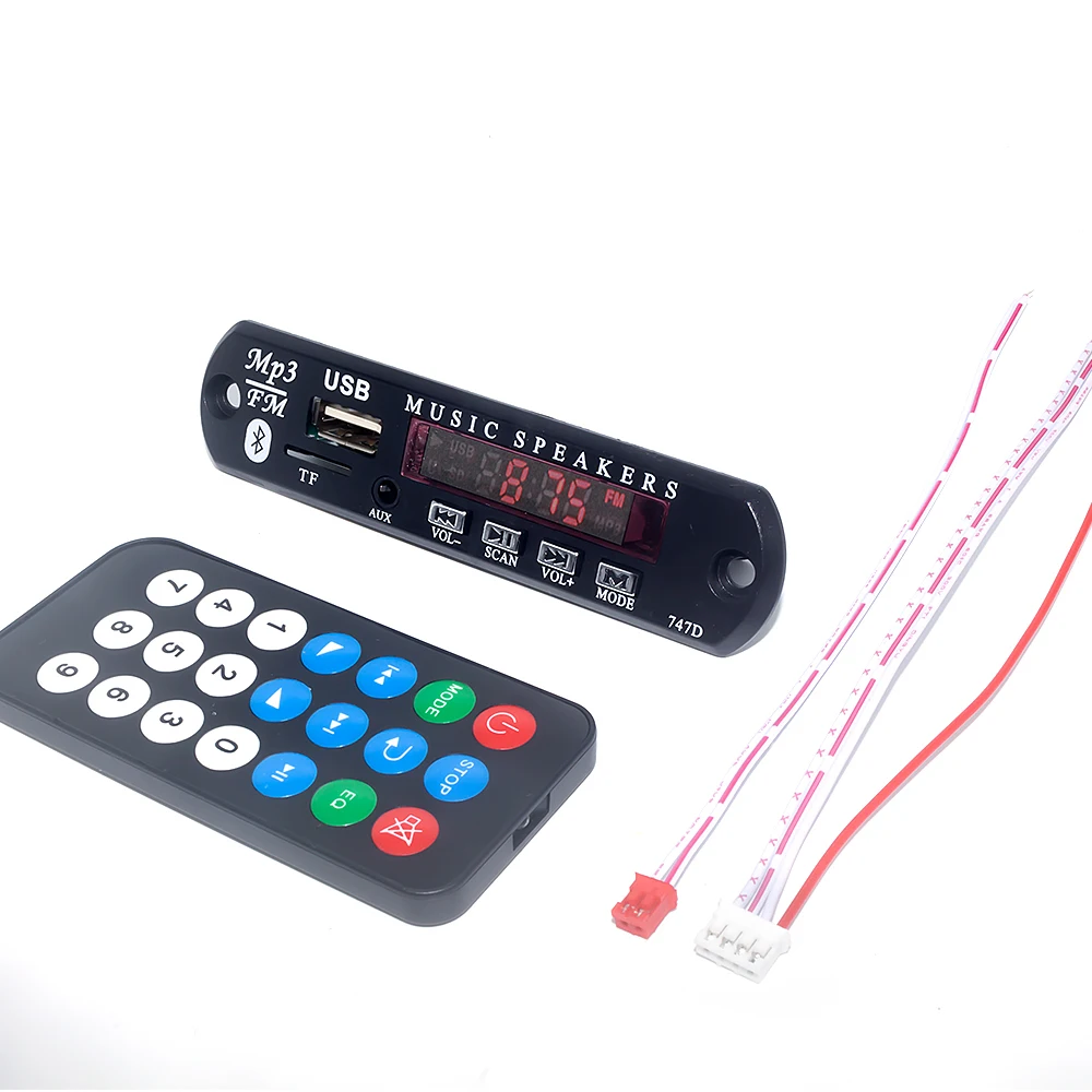 AB Chips 12V MP3 Bluetooth Player Folder FM TF USB 5V MP3 Car Audio Decoder Boards Module