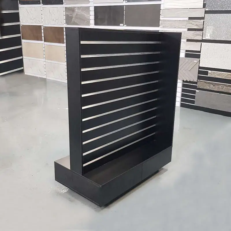 4 Side Retail Shop Revolving Slatwall Tower For Retail Store Display