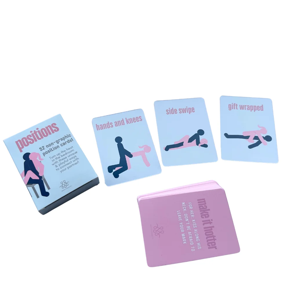 Custom 54 Pcs Sex Positions Playing Cards for Couples - Fun Adult Party  Game for Entertainment & Engagement