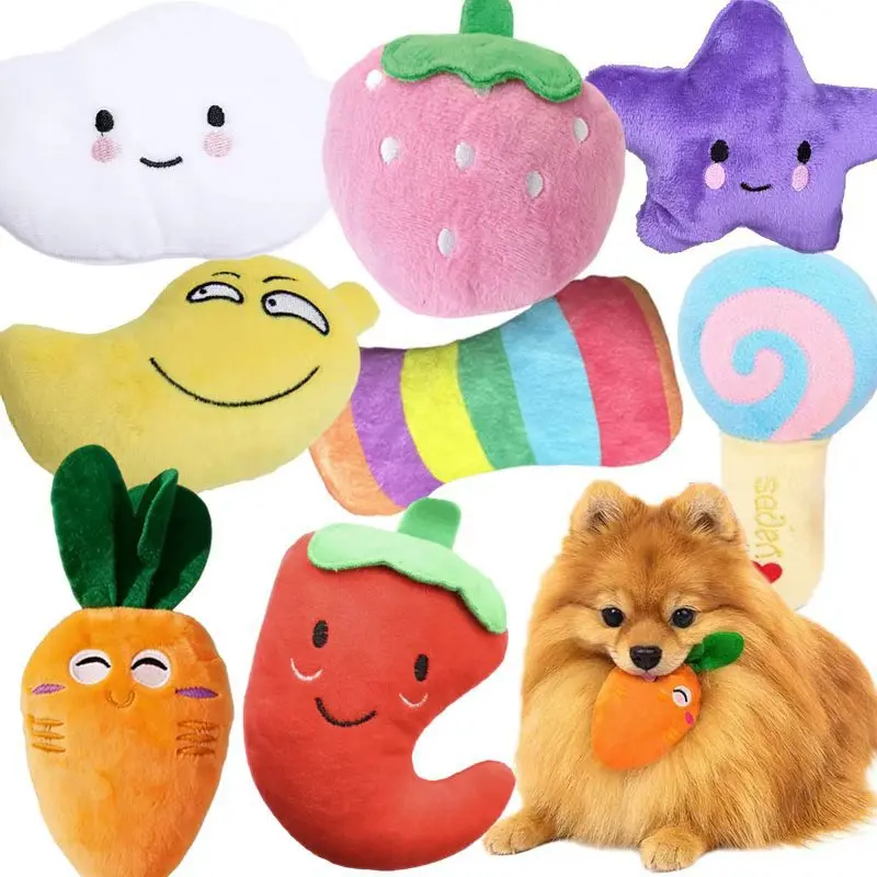 8 Piece Dog Squeaky Toy Set Plush for Chewing Bite-Resistant Interactive for puppy dog pet toys