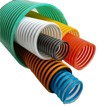 Flexible  corrugated  Spiral PVC Water Suction Hose 2 3 4 6 10 12 Inch for Mining Vacuum Water Oil pipe