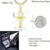 Evil Eye Ankh Cross-Gold