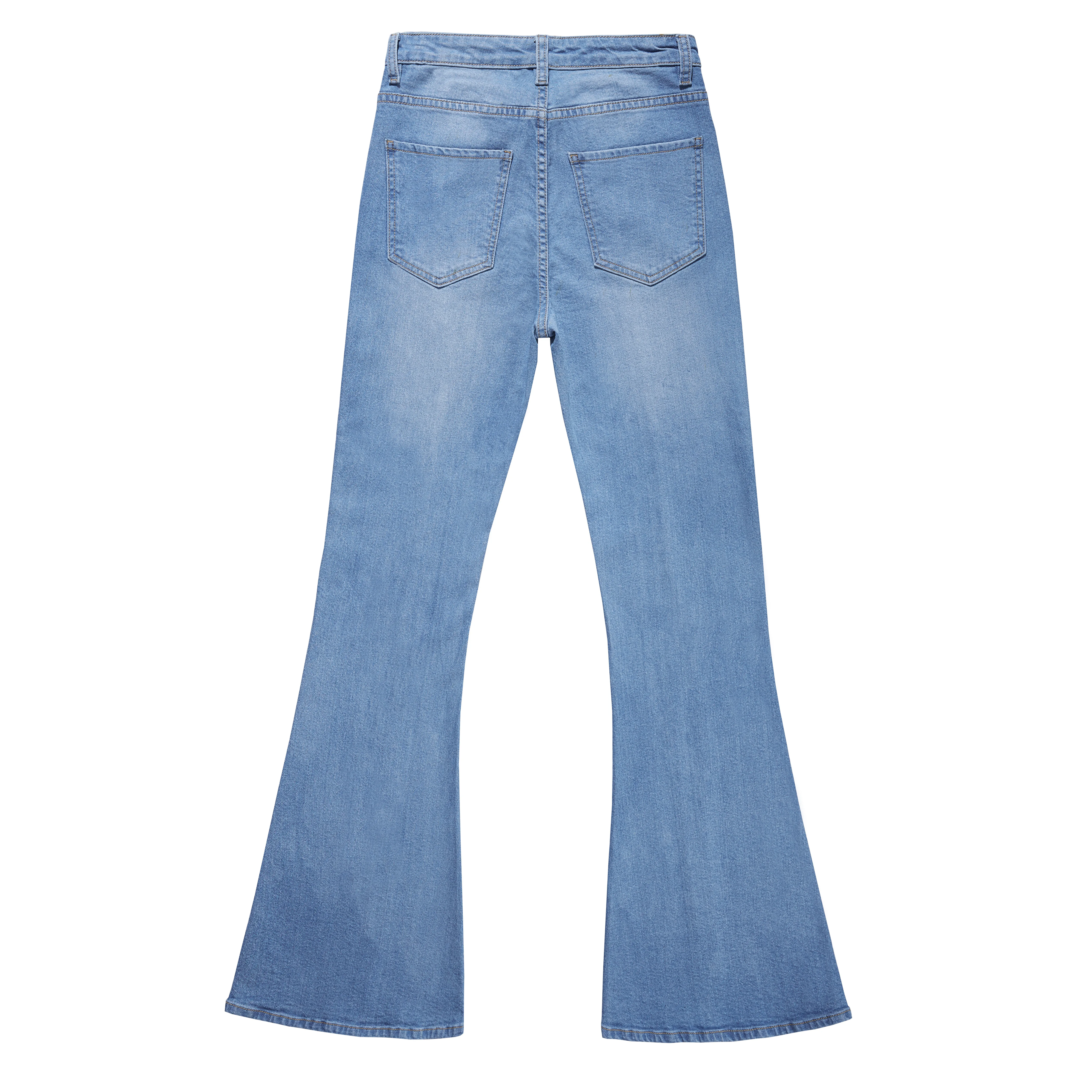 Middle Waist Women Bell Bottoms Boot Cut Jeans Denim Jeans Trousers Classic  Stylish Women's Jeans