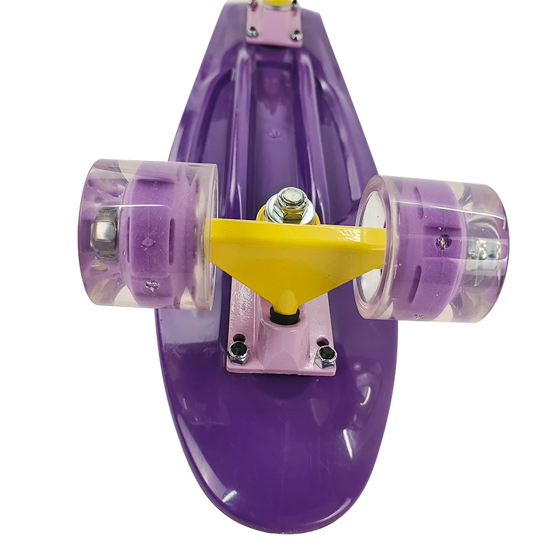 Complete Cruiser Skateboard Mini 22 Inch Classic Retro Plastic Skateboard with ABEC 7 Bearings