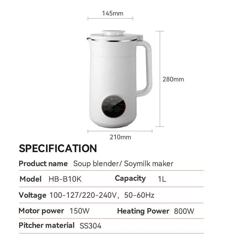 Family Using Automatic Hot Soy Milk Blender Almond Rice Paste Blender