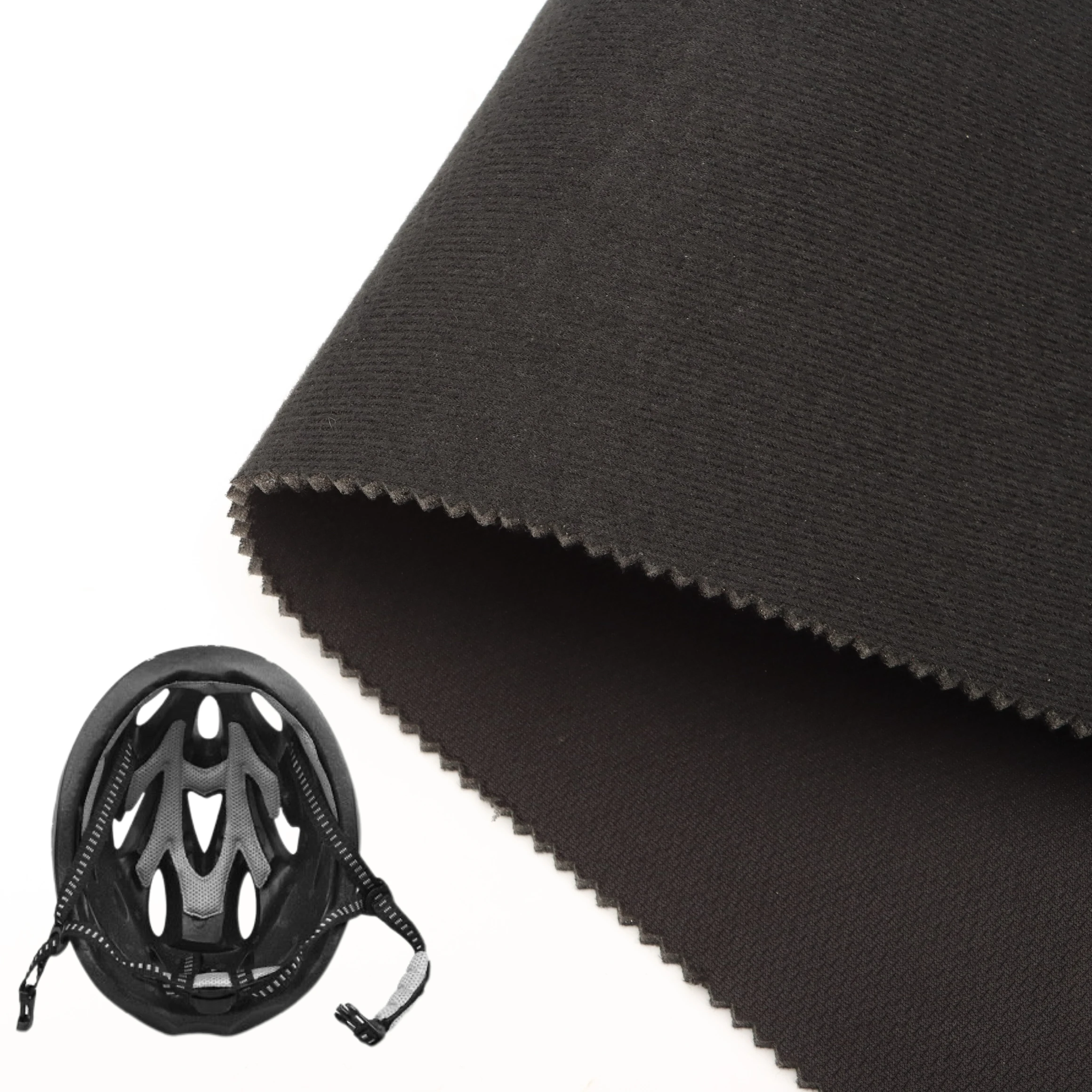 Sprzedawana bezpośrednio z fabryki trójwarstwowa laminowana tkanina z pianką w siatkę ptasiego oka, stosowana do sprzętu ochronnego sportowego/wkładek do kasków motocyklowych