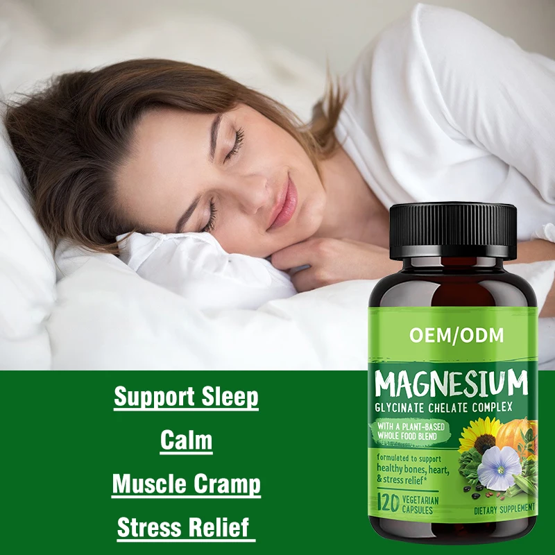 Oem Private Label Magnesium Glycinate Chelate Complex Capsules Sleep