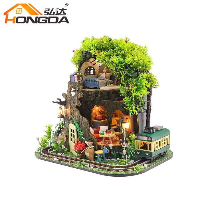 HongdaホットセールM2232フォレストシークレットハウス木製Diy