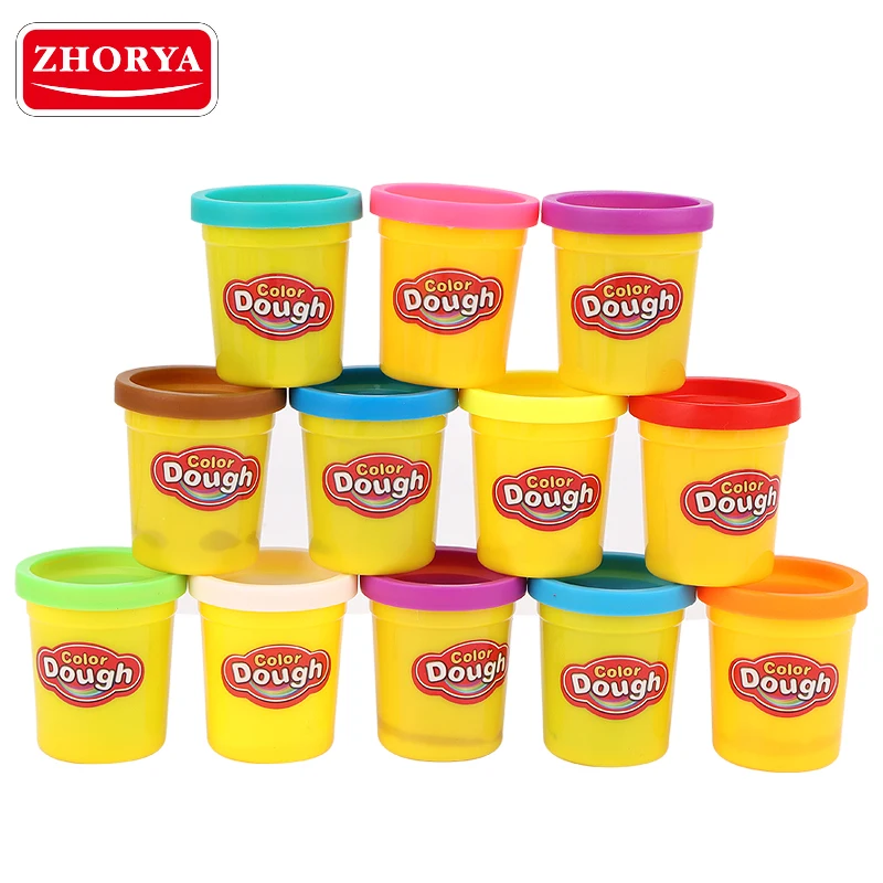 Zhorya Cheap Educational Playdough Polymer Clay Set 12 Colors Kids Plasticine Modeling Bulk Play Dough Toys Buy Play Dough Set Kids Kids Play Dough Playdough Set Polymer Clay Play Dough Kit