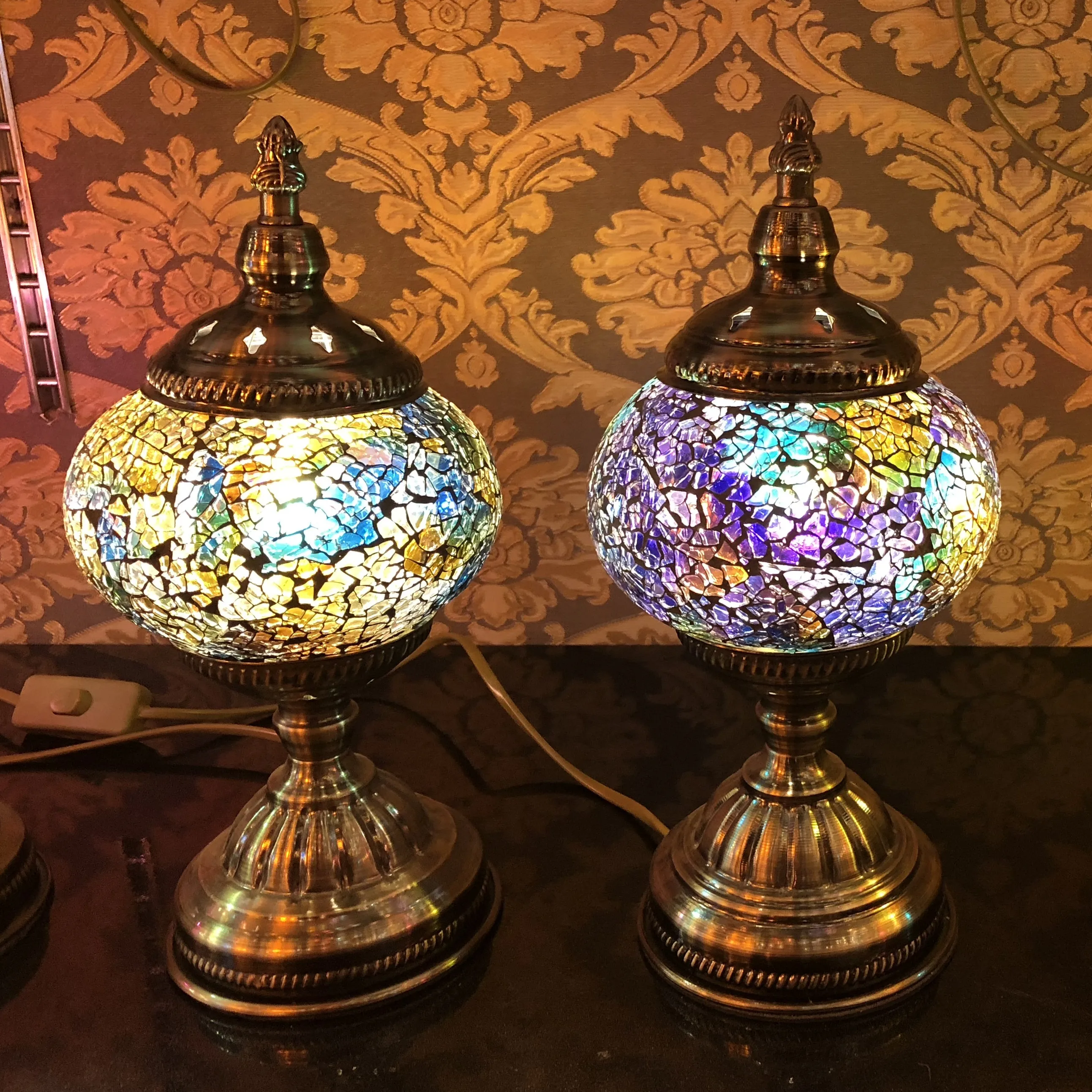 Marrakech Handmade Mosaic Crack Glass Table Lamps YMA401A