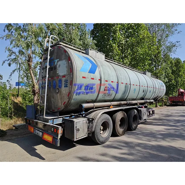 Used CIMC 3 Axle aluminum sunflower oil trailer vegetable palm oil cooking tanker truck second Hand  aluminum Tanker Trailer