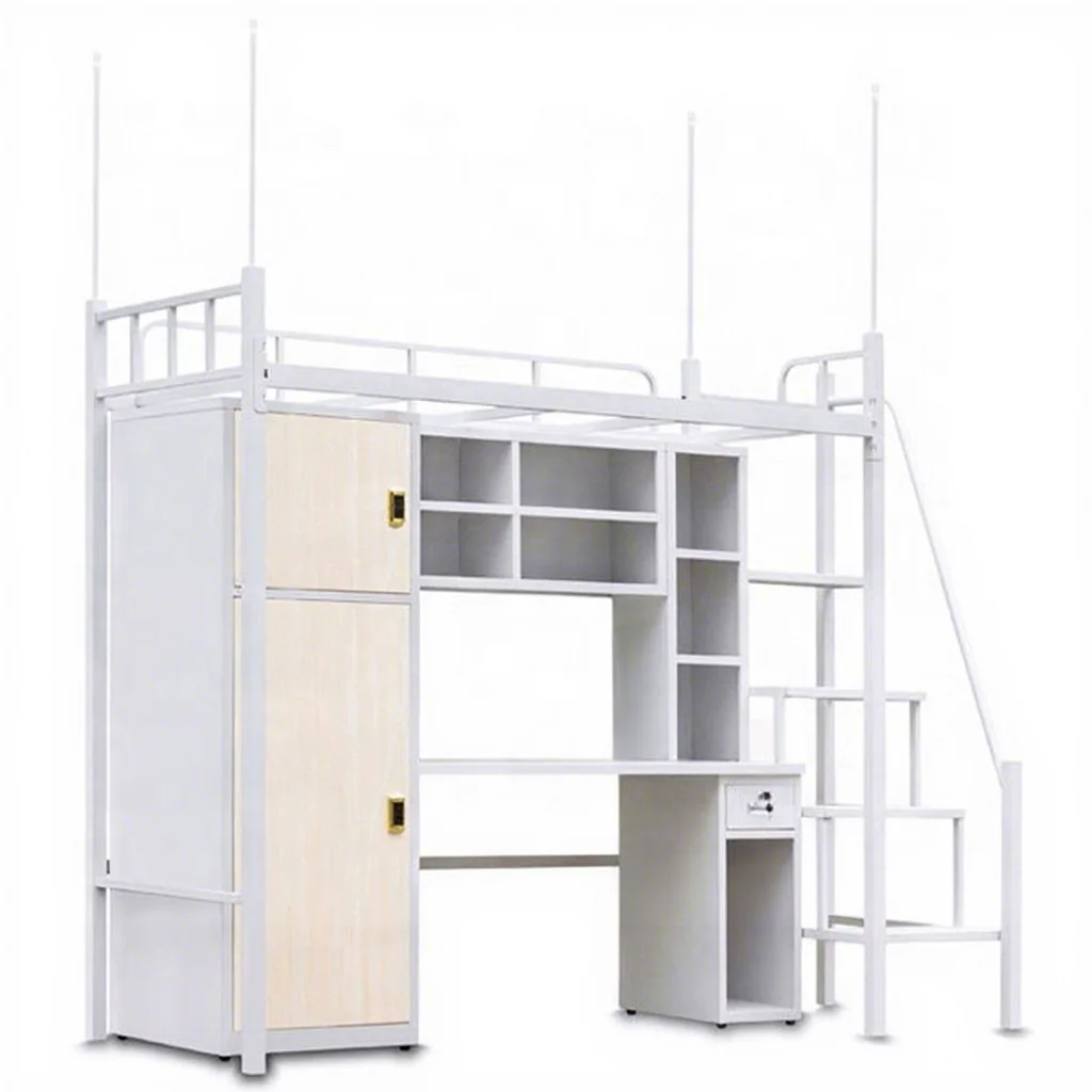 Iron Material No Screws Dormitory Bunk Bed School Modern Double Loft Bed