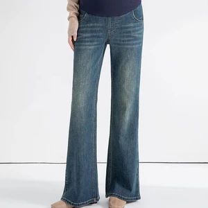 Maternity Denim Pants Pregnancy Pants Adjustable Belly Jeans Pants Spring and Autumn extra Size to 2XL