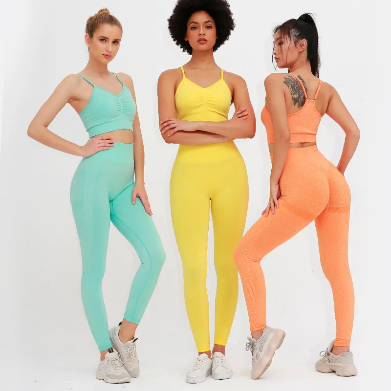 Neon Color Breathable Workout Gym Set 