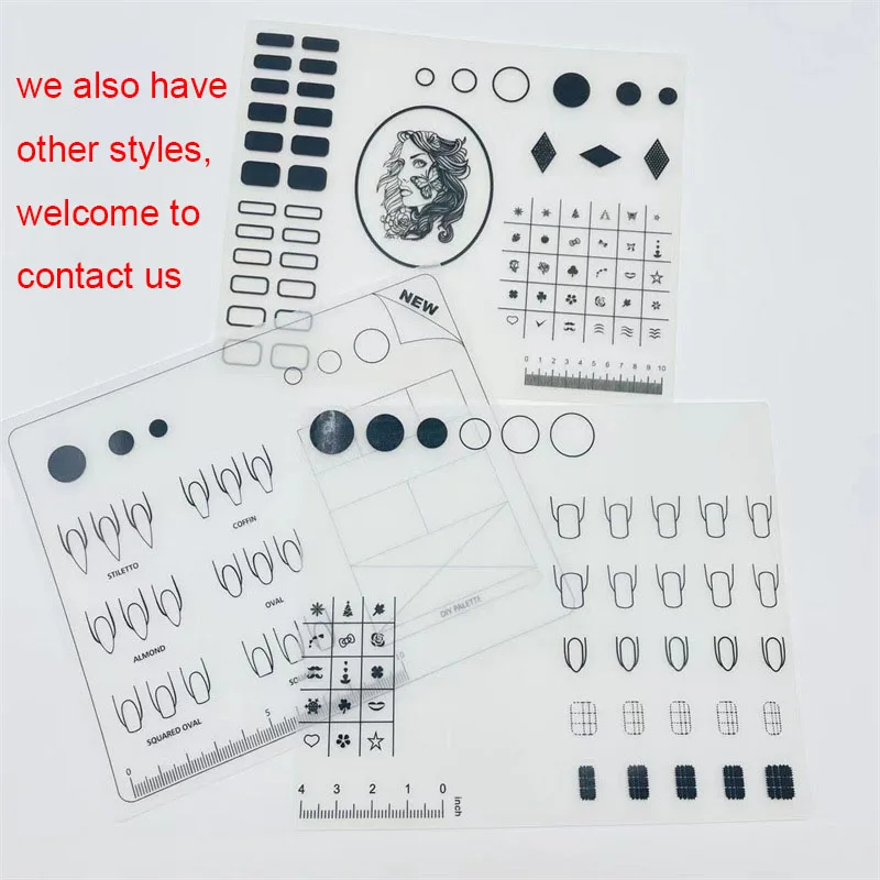 Washable Nail Polish Coloring Practice Pad Flexible Roll up Silicone Acrylic Nail Training Mat for Application Practice