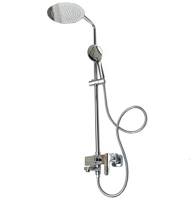 Good  Price Square  brass  Shower Diverter Valve  single lever cold & hot mixer  faucet   with spout bath Shower Column System