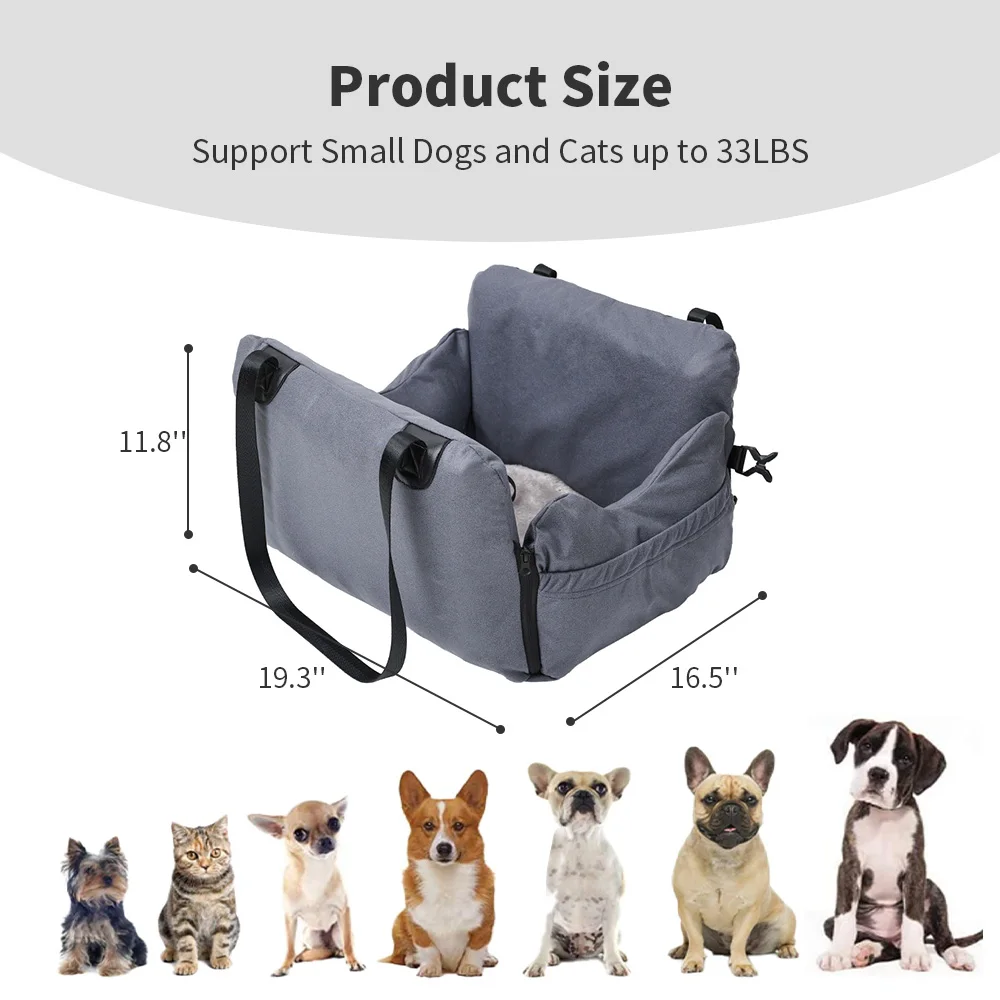 Custom made travel safety portable dog car booster seat bed supplier