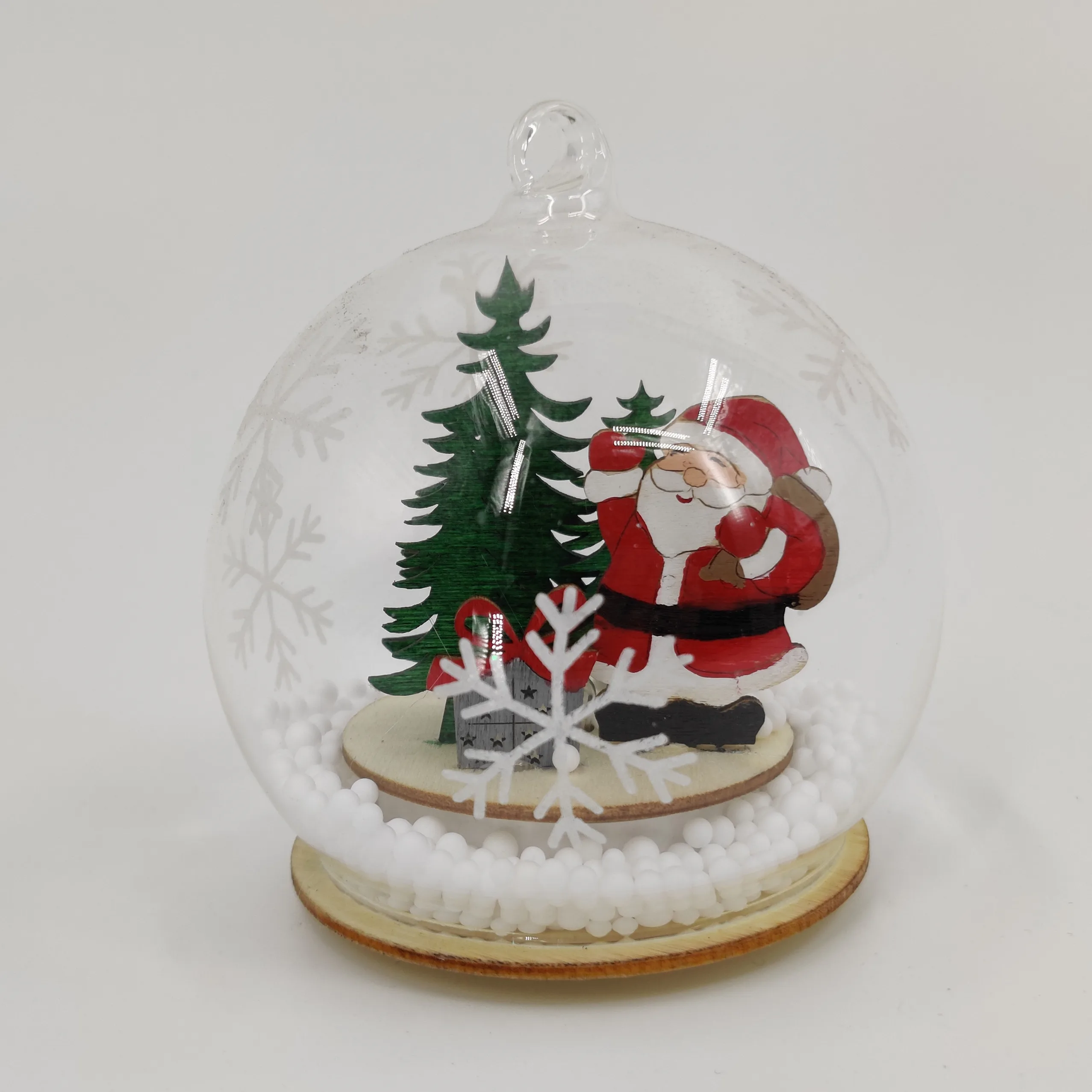 8 9 10 12 15 cm christmas decoration empty plain white blown sphere ornaments baubles resin wood scenic glass ball hanging