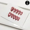 Pasta de frijol rojo, cuentas de vidrio ojo de gato.
