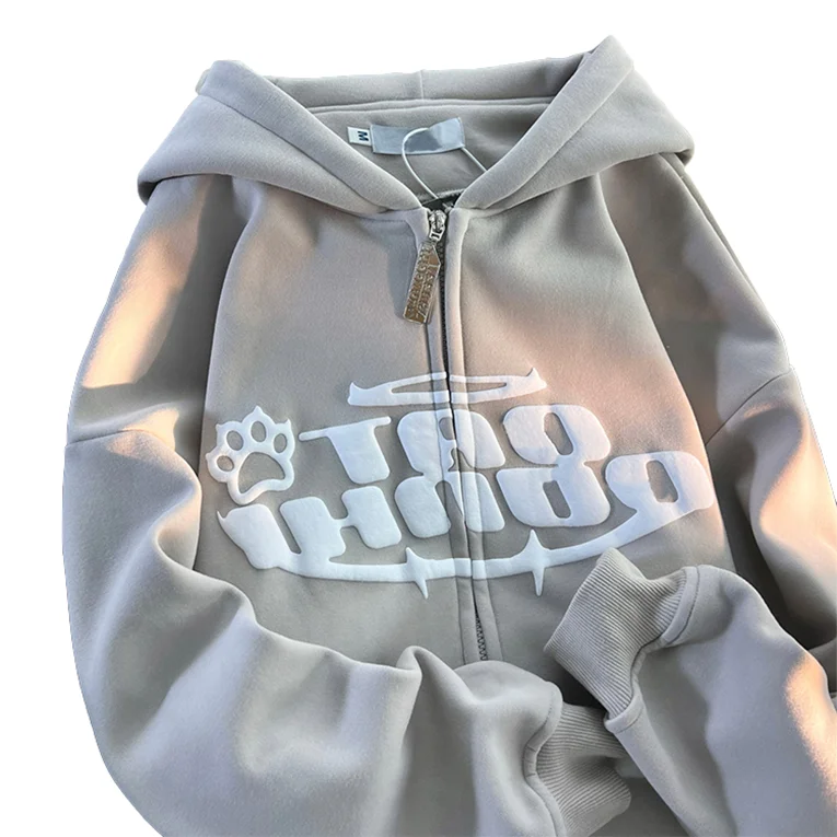 Wholesale High Quality 3D Puff Printing Embroidered 100%Cotton Winter Pullover Hoodie Heavy Weight Mens Regular Fit 500gsm factory