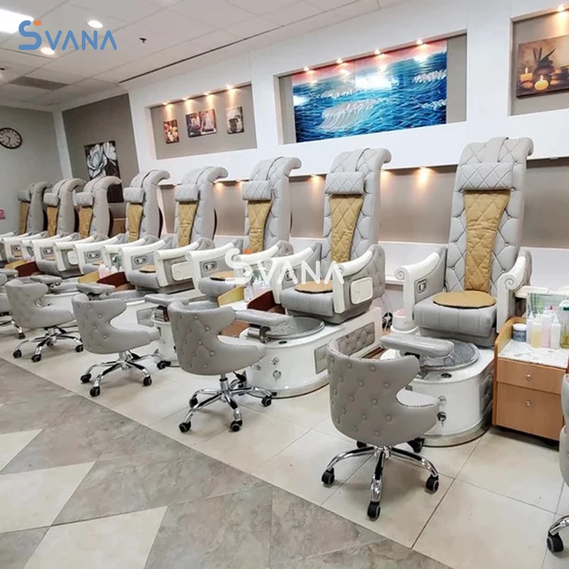 Beauty Nail Salon Furniture Equipment High Back Massage Foot Spa Chair Luxury Electric Spa