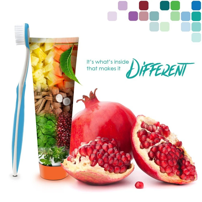 Sensitive Teeth Anti-Inflammatory Eco-Friendly Natural Whitening Dabur Herbal Neem Pomegranate Toothpaste
