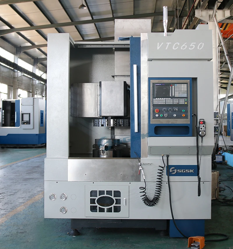 CNC Vertical Lathe Turning Machine for Metal VTC500 with FUNCK Control System Lathe Work