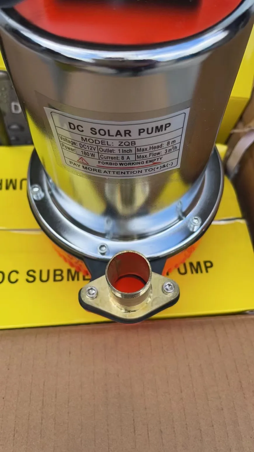 DL Solar DC 12V Drain Pump 15m Head Water Pump 180w Super Useful Submersible Pump