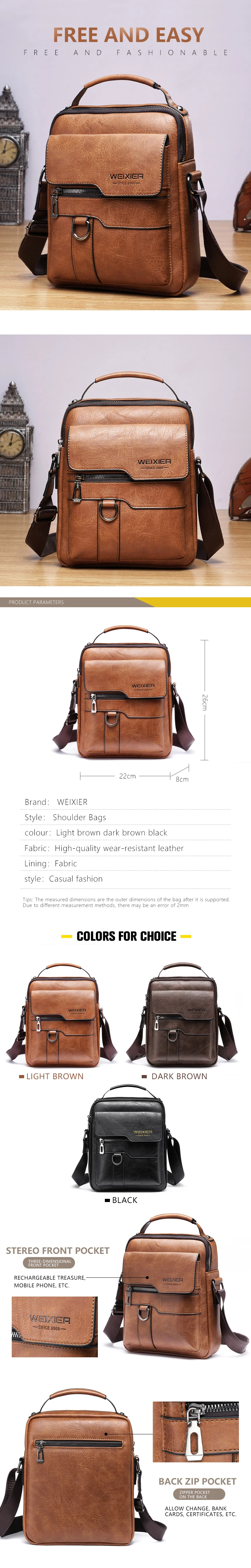 Wholesale Branded Leather High Quality Men's Messenger Shoulder Bags ...