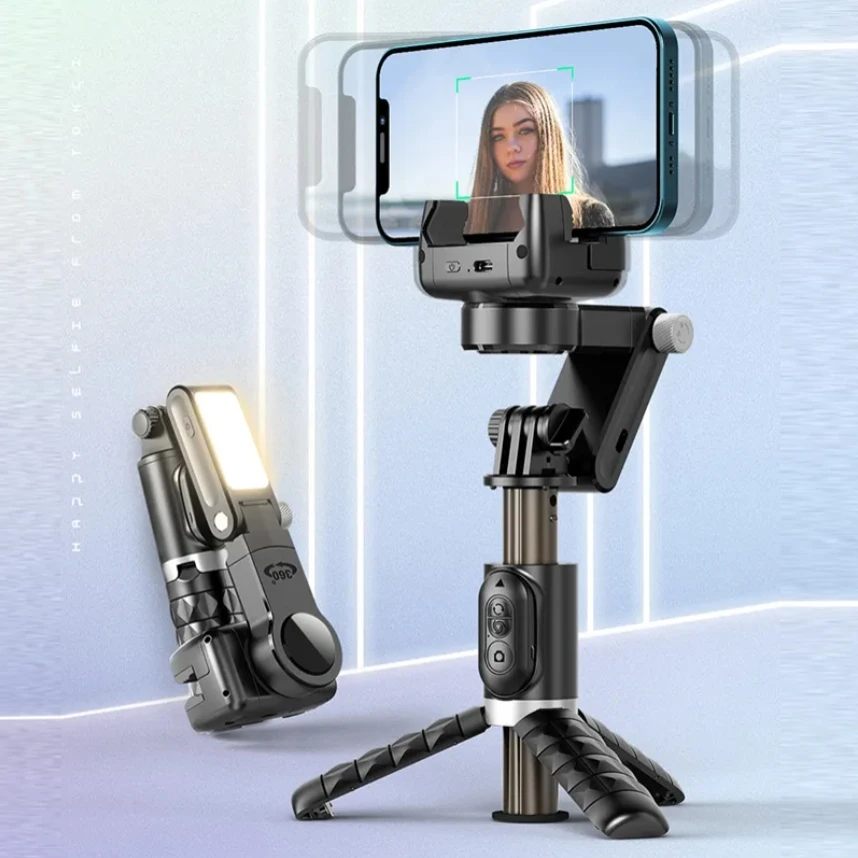 Hot Sale Q18 Gimbal Portable Handheld Pan Tilt Stabilizer Follow-up Anti-Shake Live Broadcast Fill Photography Mobile Phone