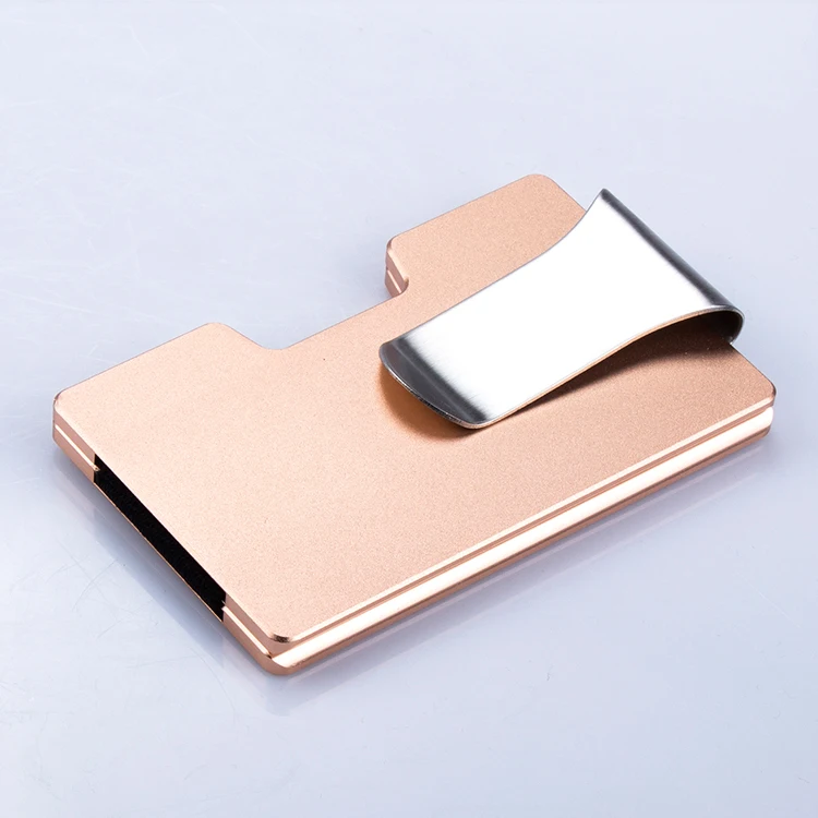 Aluminum Metal Wallet RFID Blocking Card Holder with Money Clip