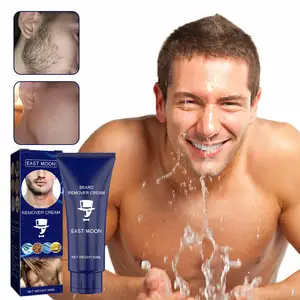 East Moon Natural Organic Painless No Stimulate  Beard Chest Hair Removal  Depilatory Cream Stay Clean Available for Men