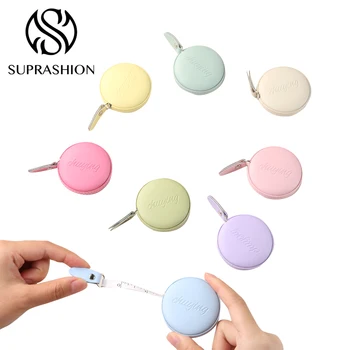 Round Macaron Tape Multi-color PU Tape Measure Custom color Advertising Gift Ruler