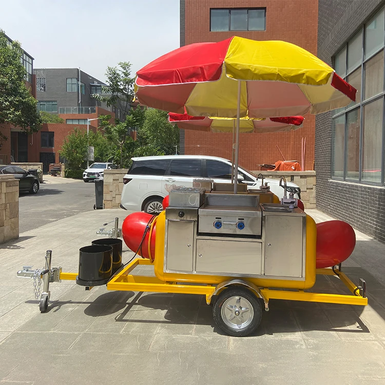 2024 Beautiful Design Most Popular Mobile Vending Snack Food Hot Dog Cart